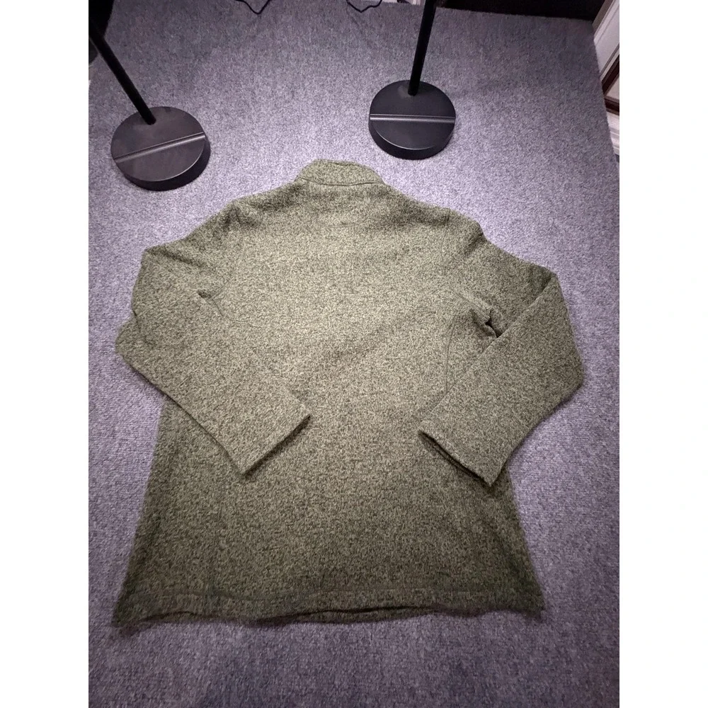 Woolrich Sweater Mens XL Green Fleece Quarter Zip Mock Neck Pullover‎ Zip Pocket